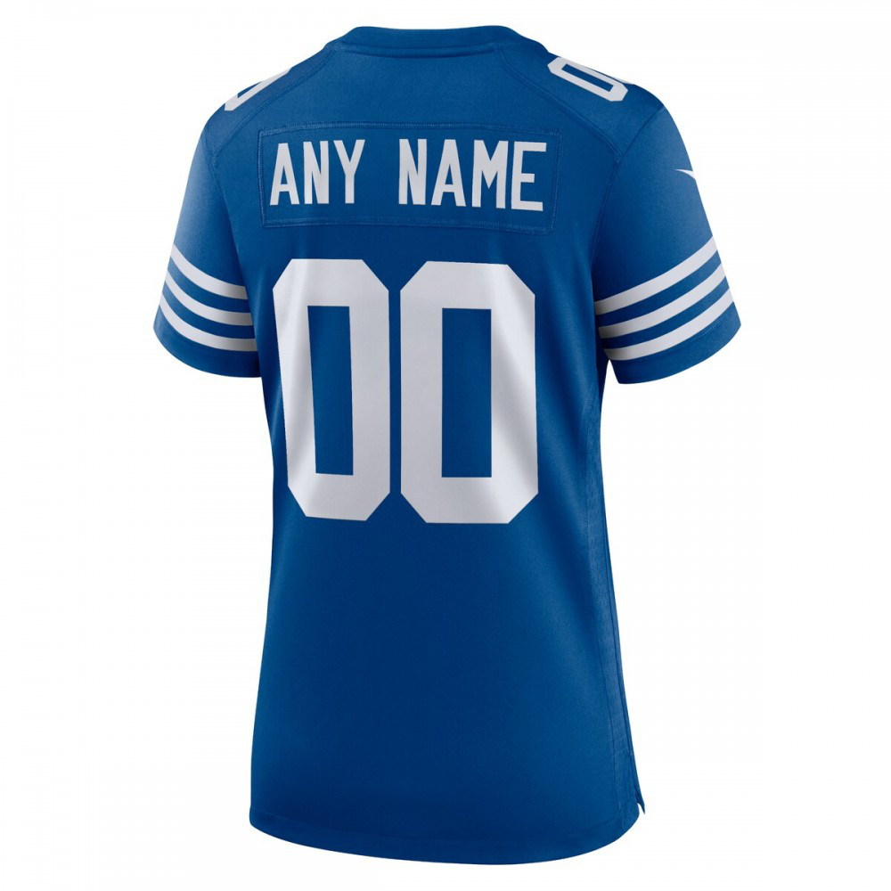 Indianapolis Colts Nike Women's Alternate Custom Jersey - Royal-GridironStore